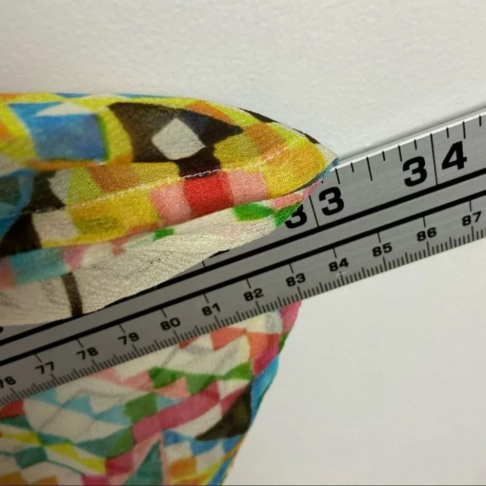Anthropologie Bohemian Print Blouse Poncho Size XS Conditions Apply Top Hippie‎ - Picture 8 of 10